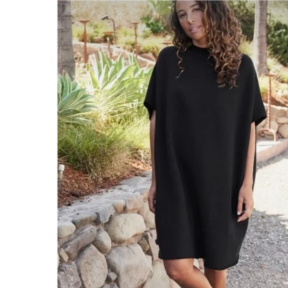 Frank & Eileen Ella The Easiest Dress Triple Fleece In Black Size XS Small - Picture 7 of 12